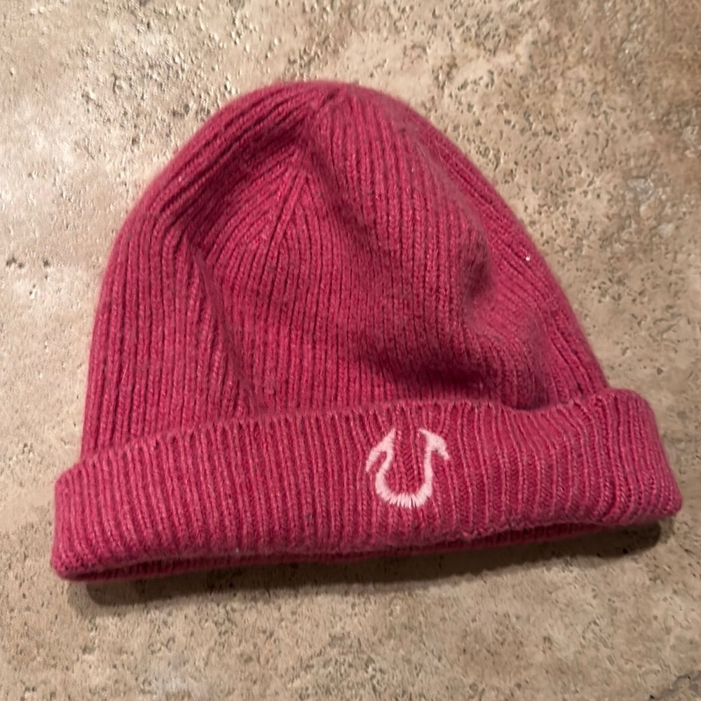 Pink True Religion Beanie